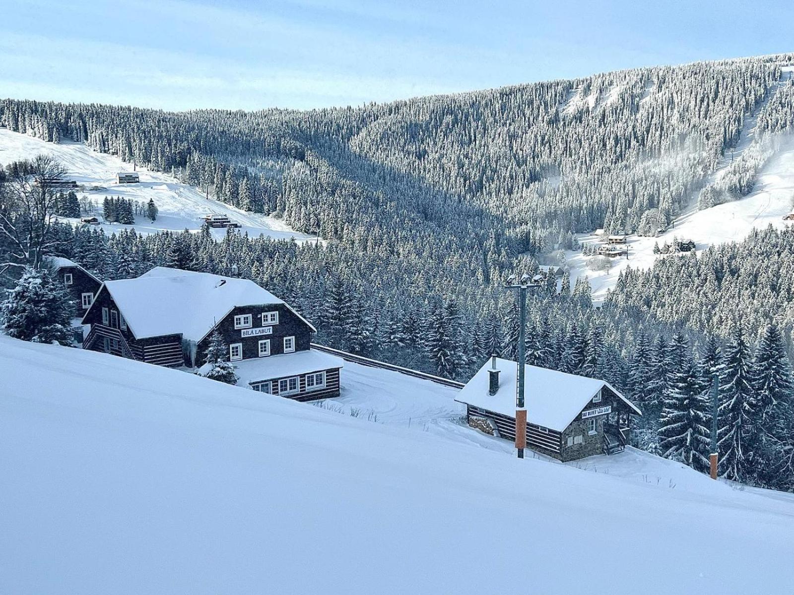 Hotel Horský hotýlek Bílá Labuť Pec pod Snezkou Esterno foto